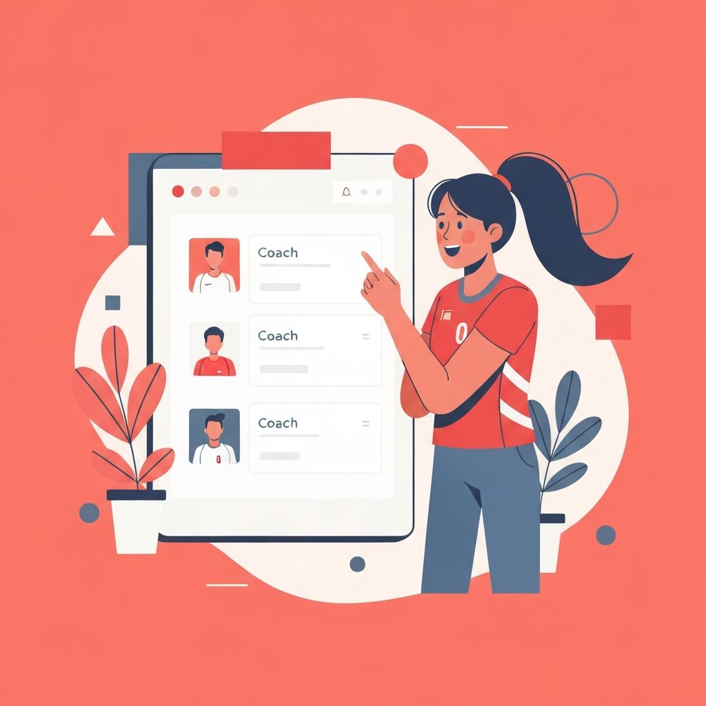 Athlete discovering RallySend's coach database