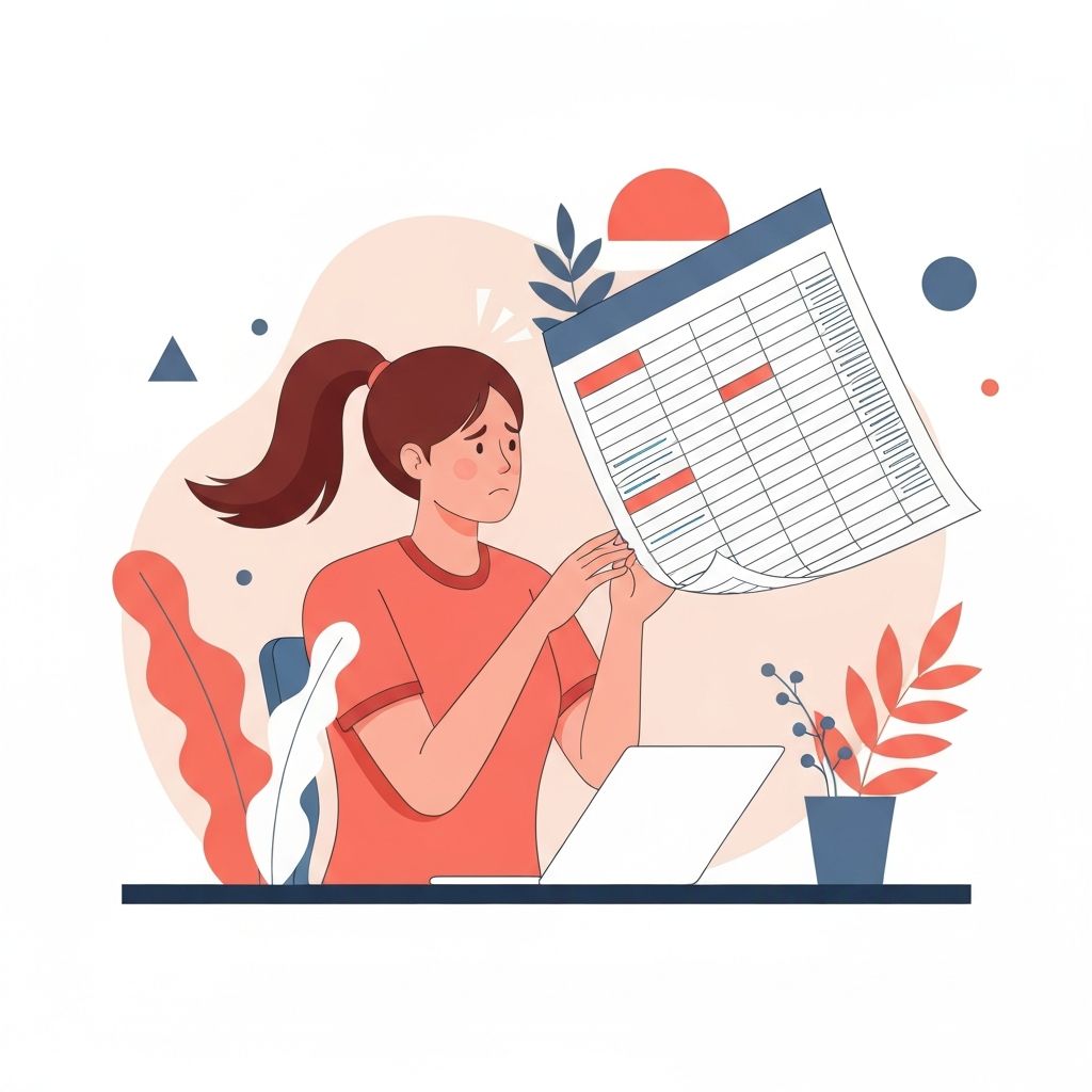 Athlete overwhelmed by spreadsheets